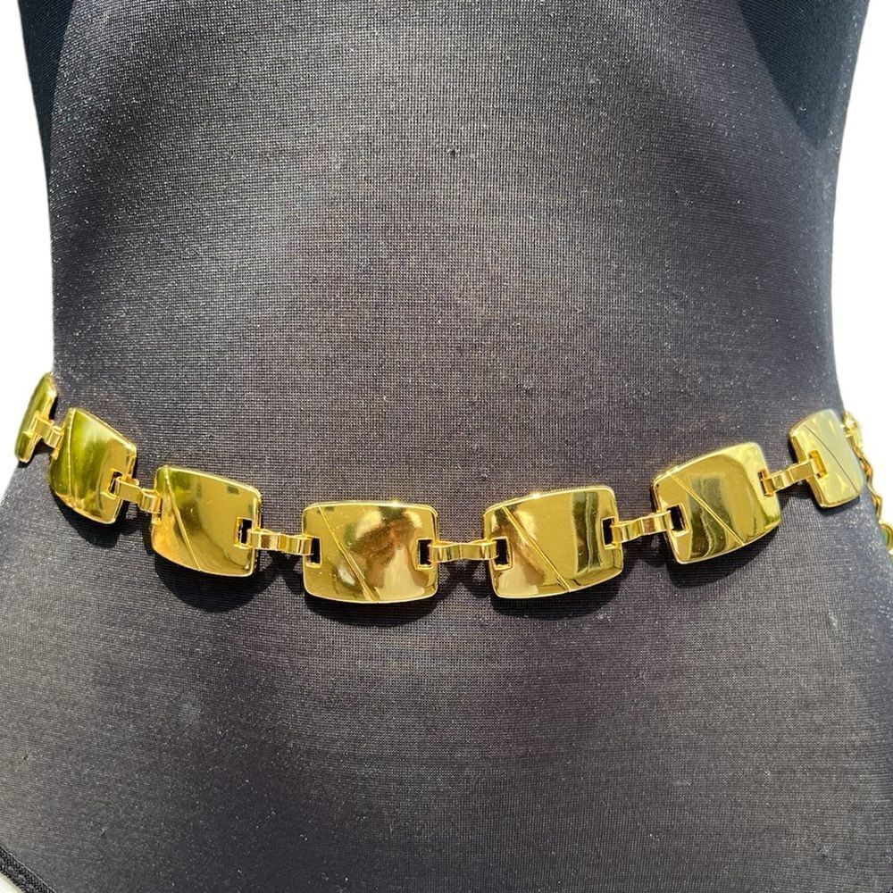 Vintage Gold Metal Link Belt Size Small